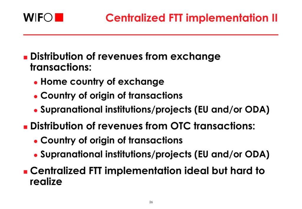 centralized ftt implementation ii