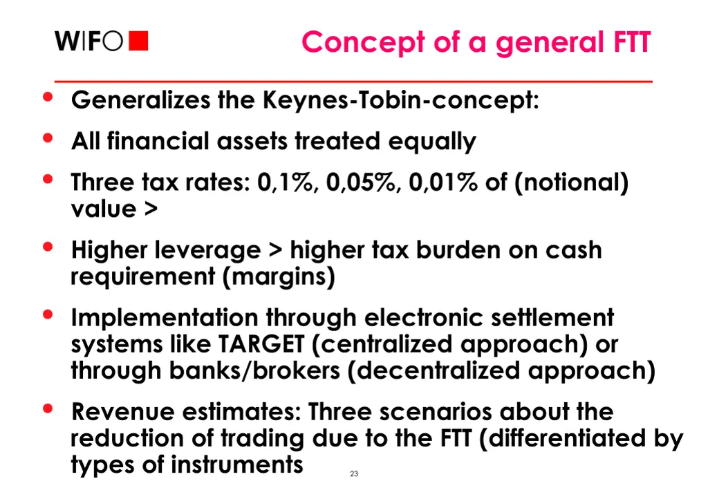 concept of a general ftt