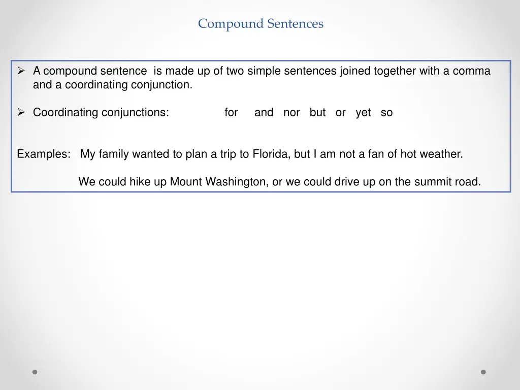 compound sentences 1