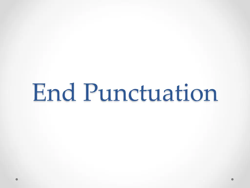 end punctuation