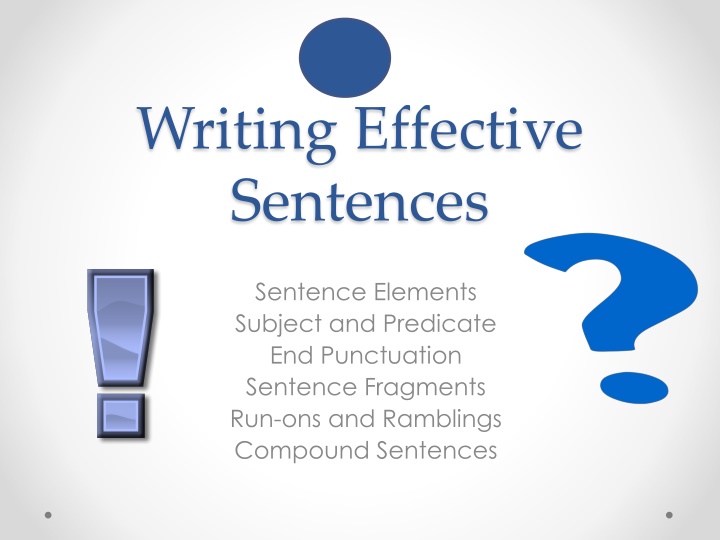 writing effective sentences