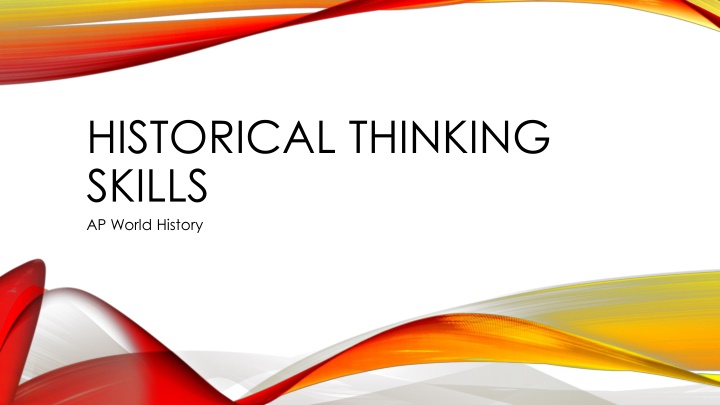 historical thinking skills ap world history