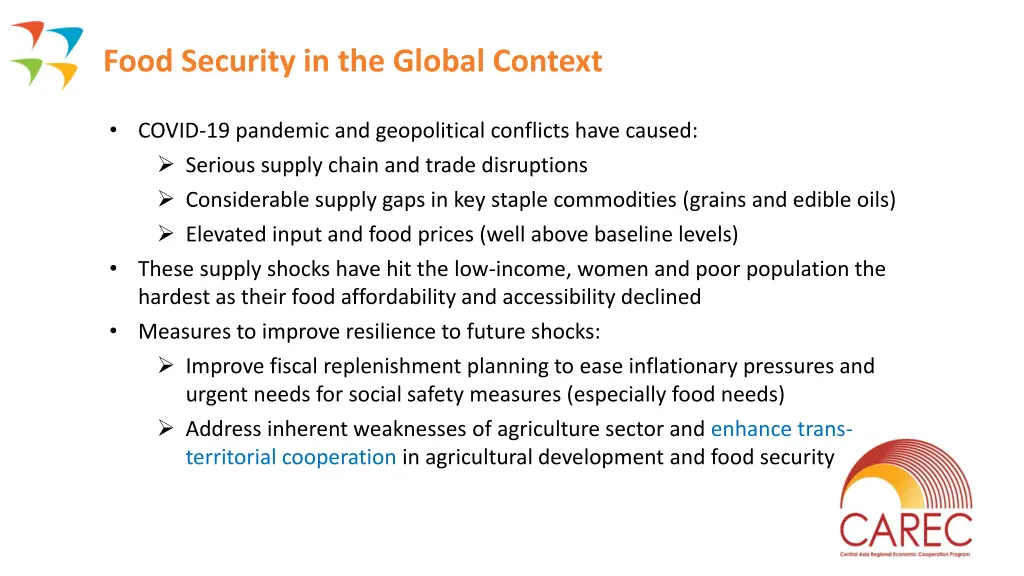 food security in the global context