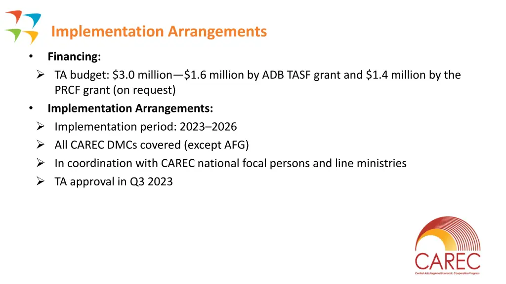 implementation arrangements