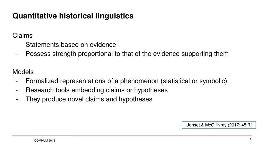 quantitative historical linguistics 1