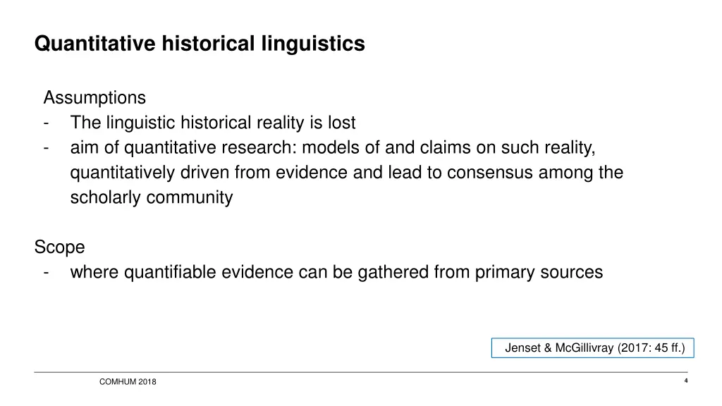 quantitative historical linguistics