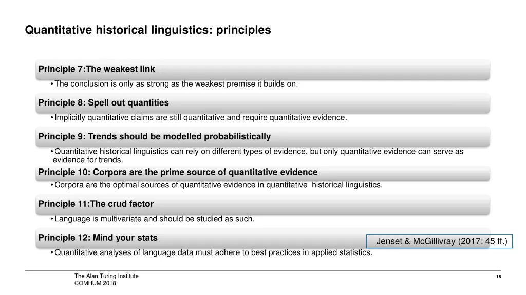 quantitative historical linguistics principles 1