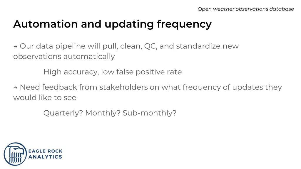 open weather observations database 16