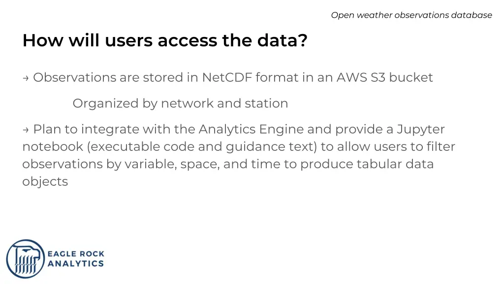 open weather observations database 17