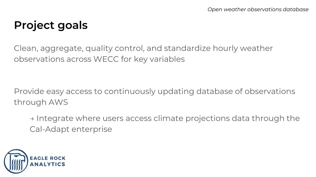 open weather observations database 2