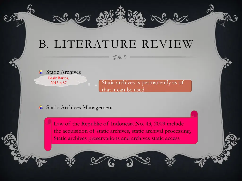 b literature review