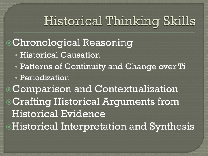 chronological reasoning historical causation