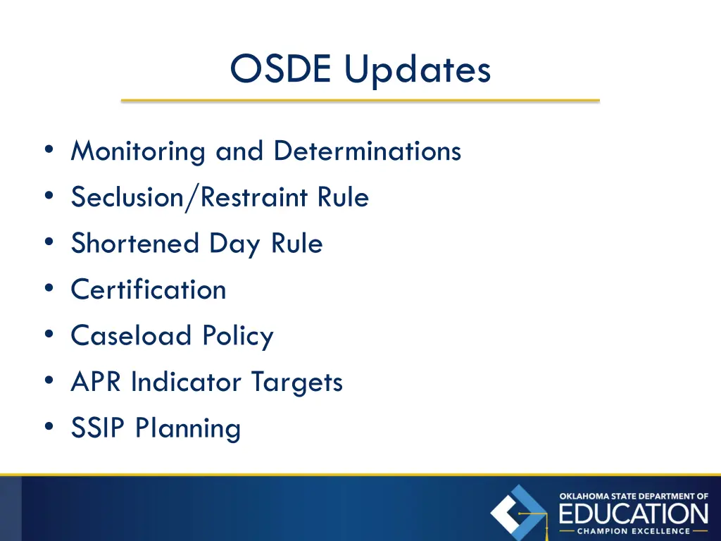 osde updates 1