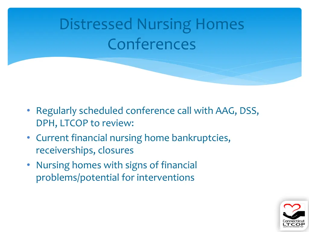 distressed nursing homes conferences