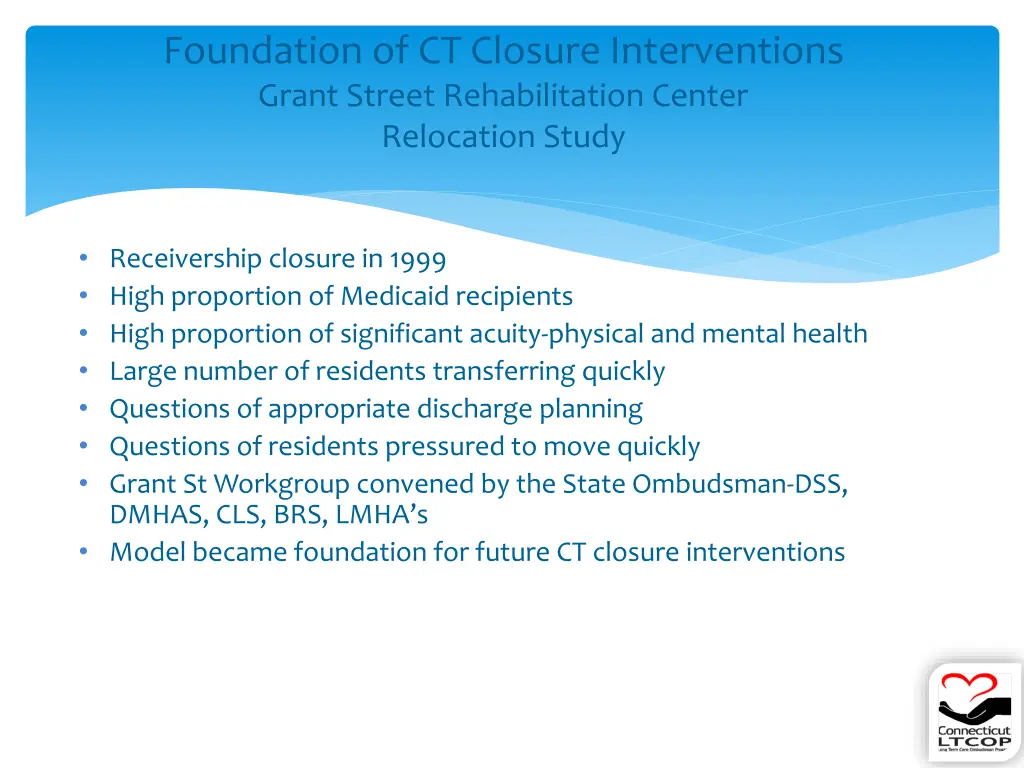 foundation of ct closure interventions grant