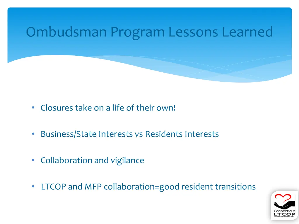 ombudsman program lessons learned