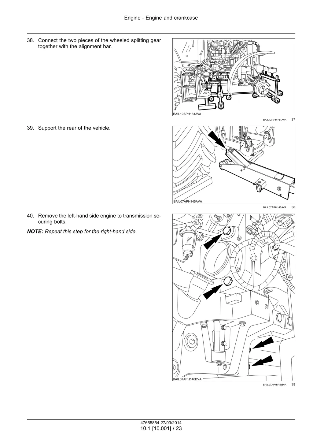 engine engine and crankcase 10