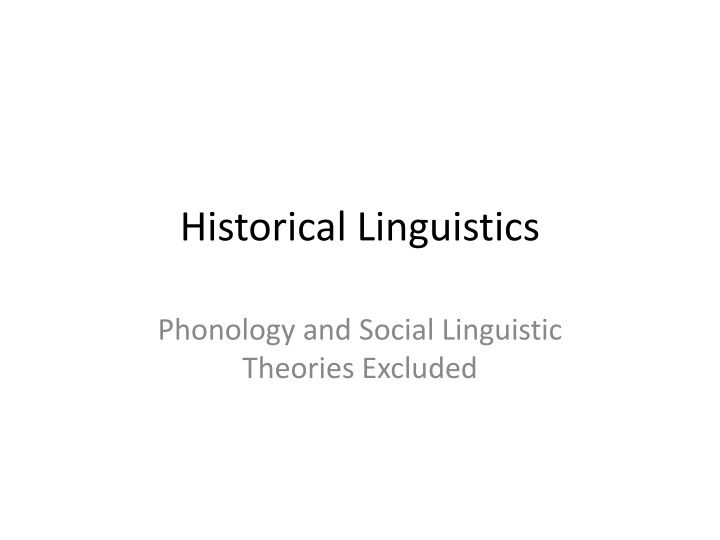 historical linguistics