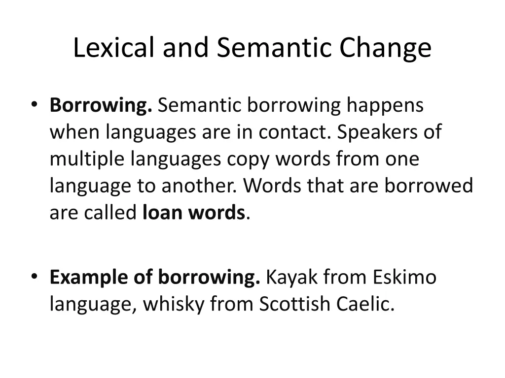 lexical and semantic change 1