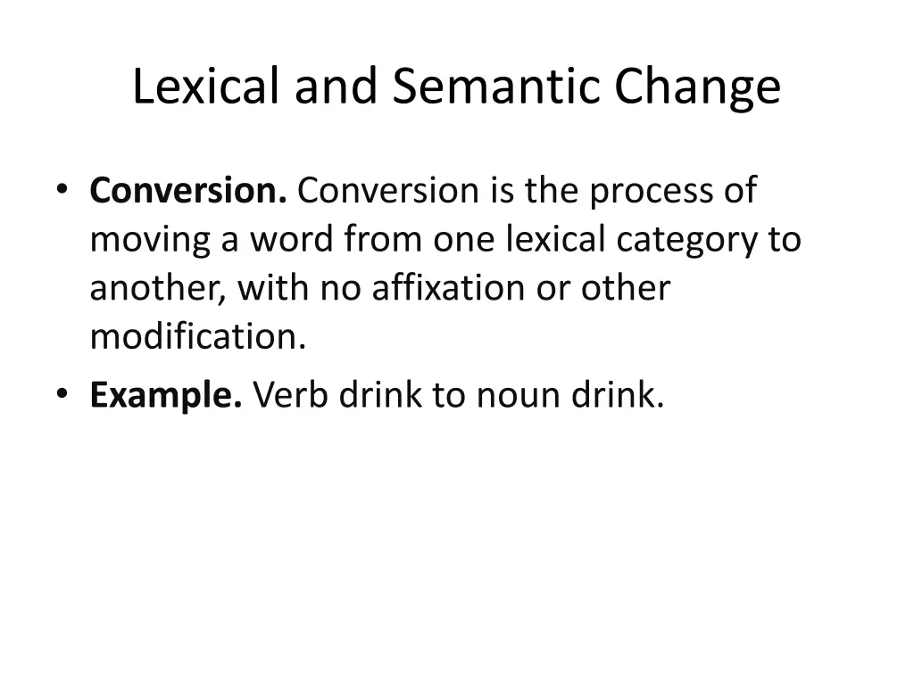 lexical and semantic change 10