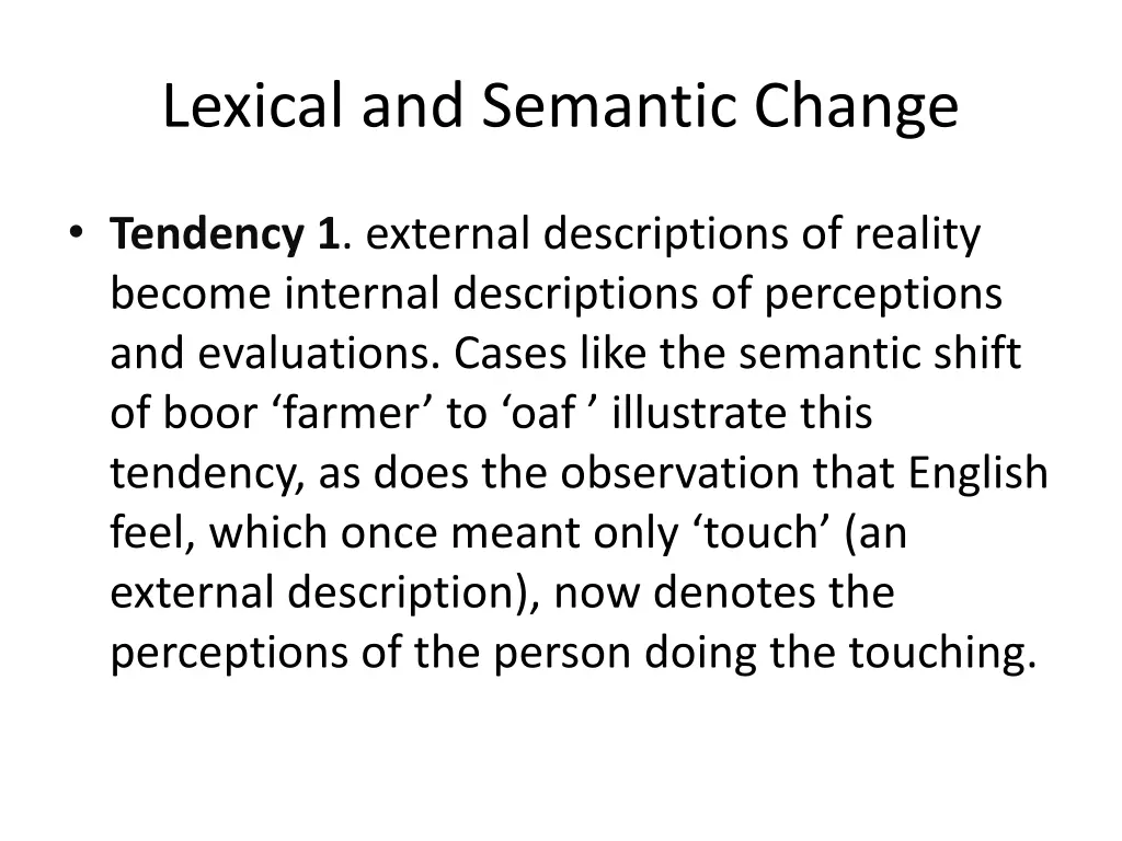 lexical and semantic change 17