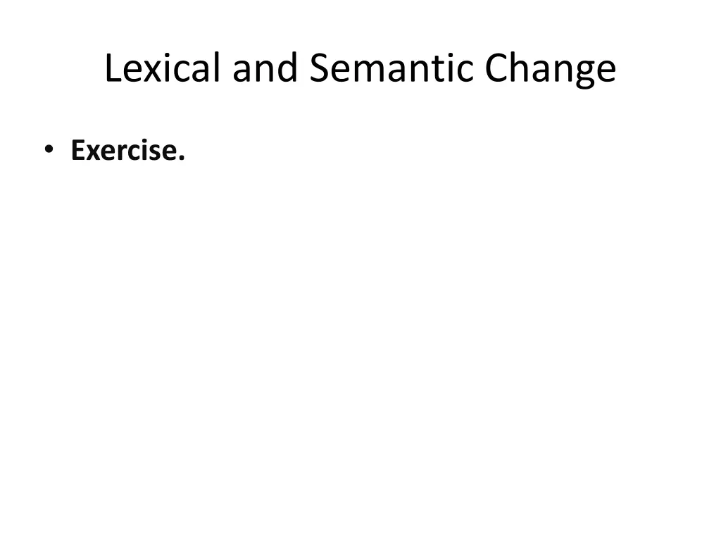 lexical and semantic change 20