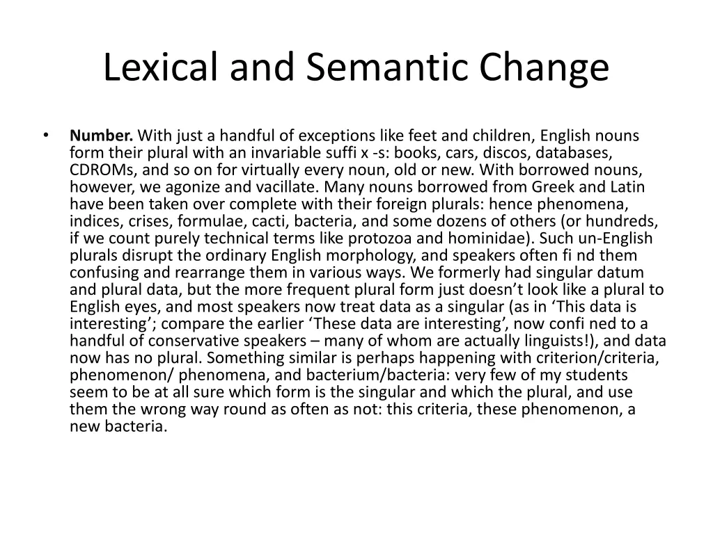 lexical and semantic change 6