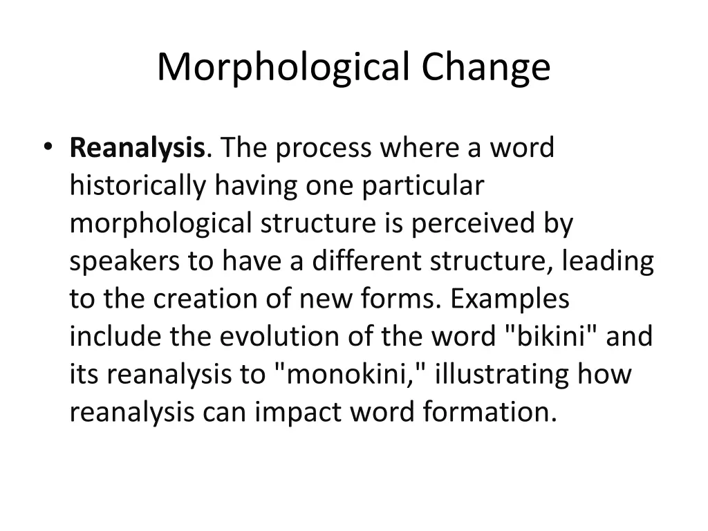 morphological change 1