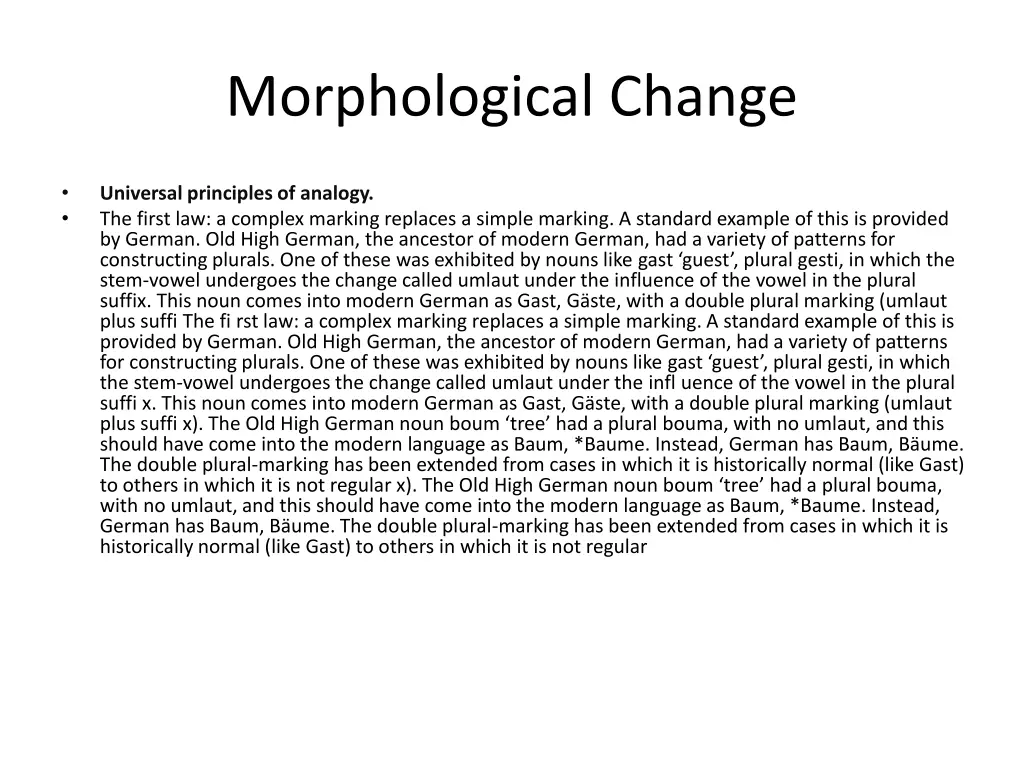 morphological change 10