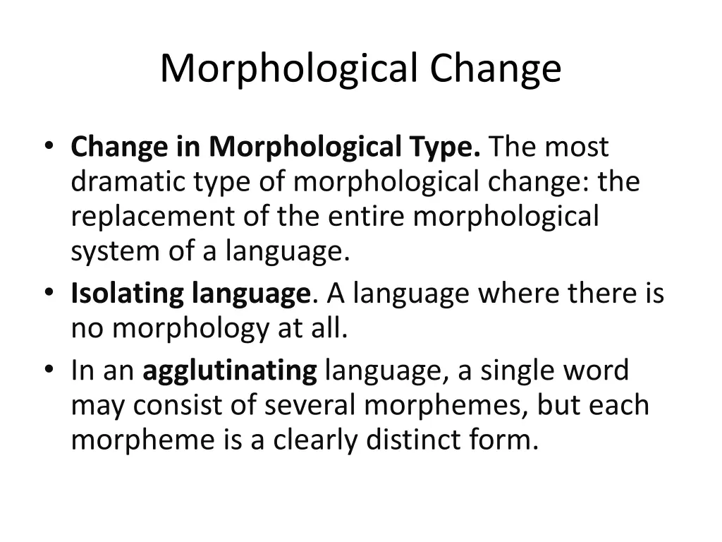 morphological change 12