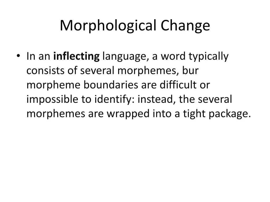 morphological change 13