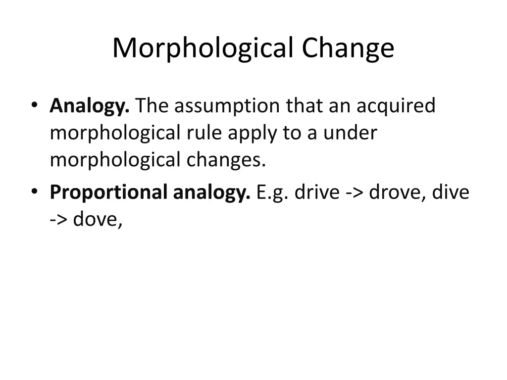 morphological change 3