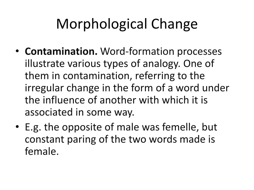 morphological change 8