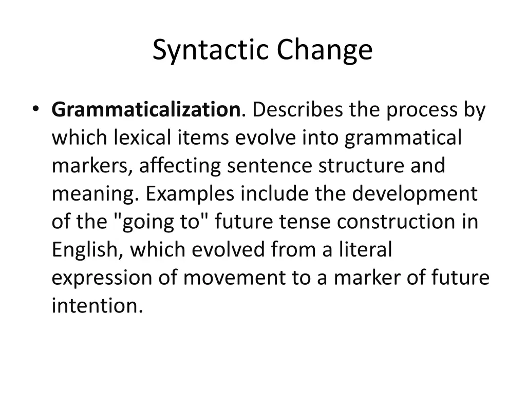 syntactic change 3