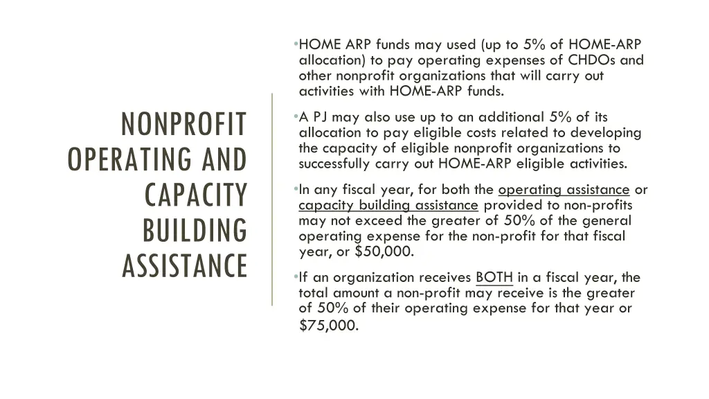 home arp funds may used up to 5 of home