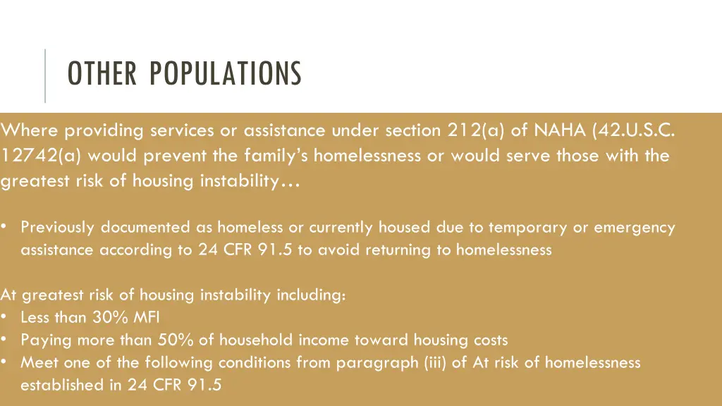 other populations