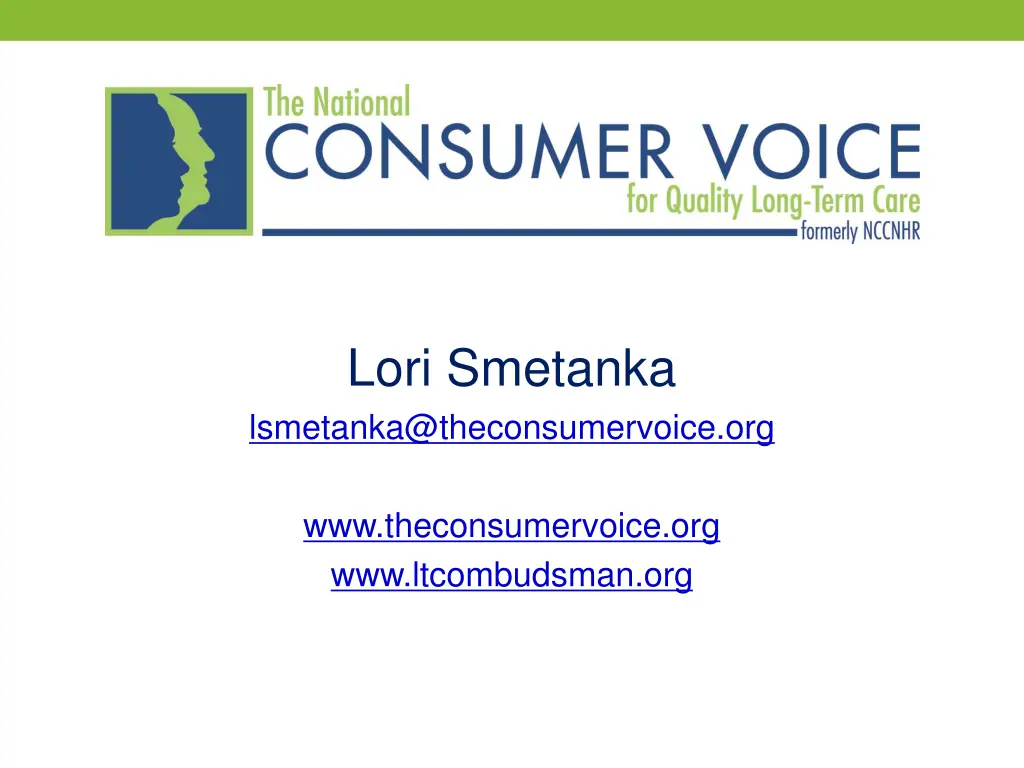 lori smetanka lsmetanka@theconsumervoice org