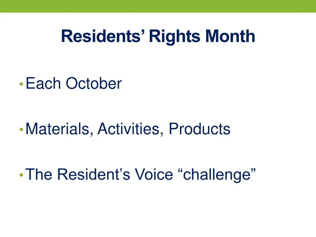 residents rights month