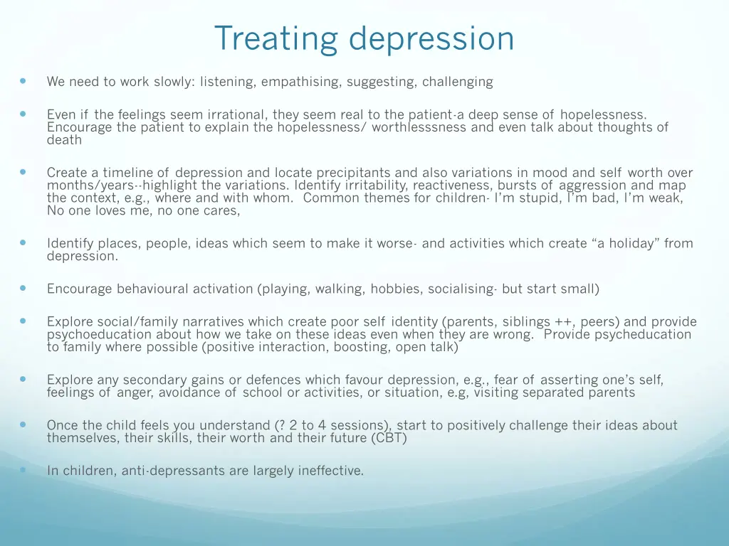 treating depression