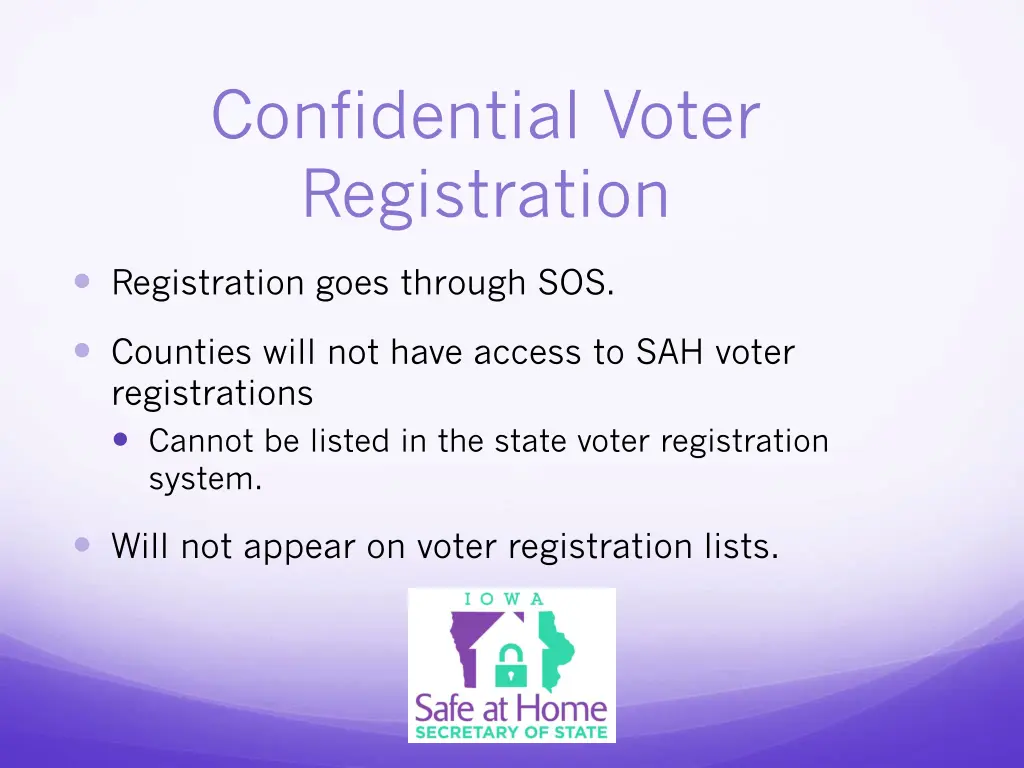 confidential voter registration