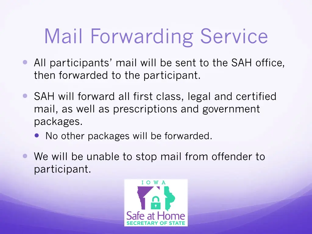 mail forwarding service