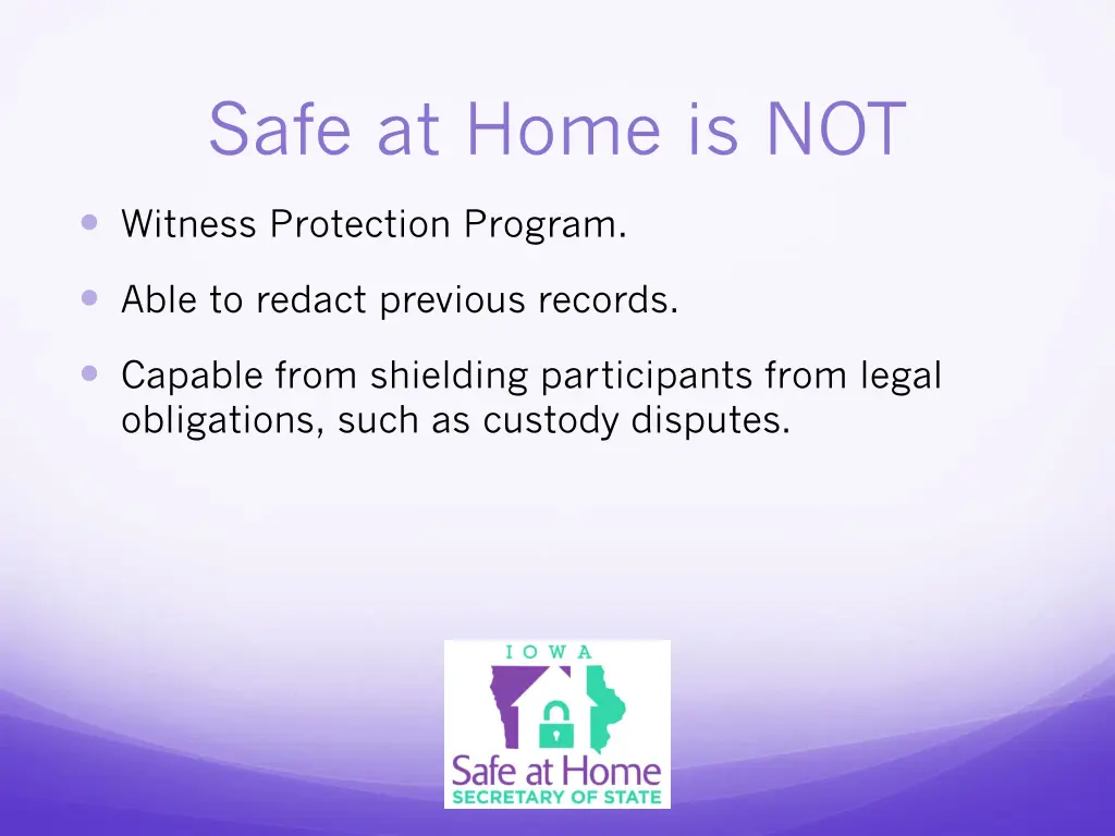 safe at home is not