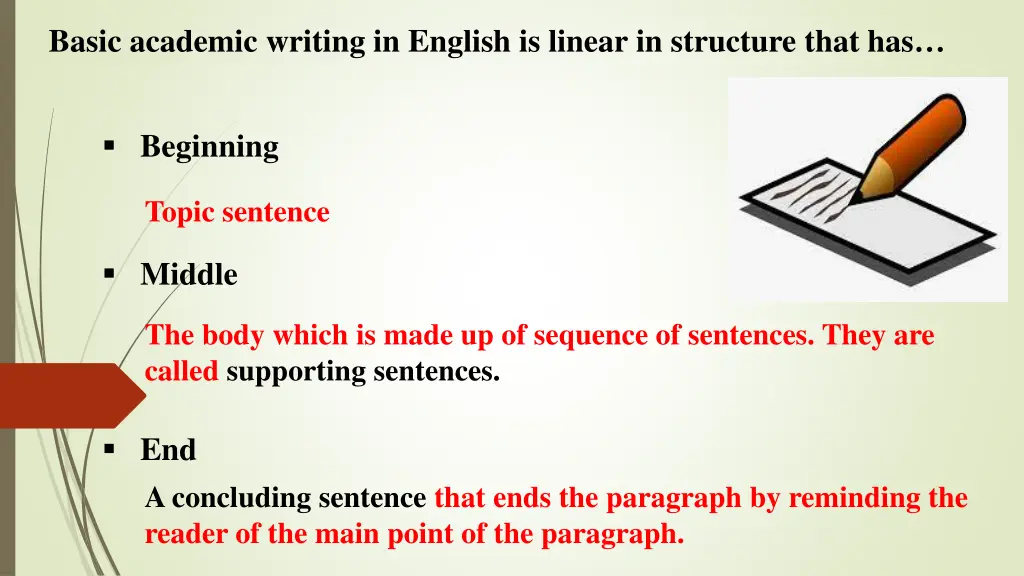 basic academic writing in english is linear