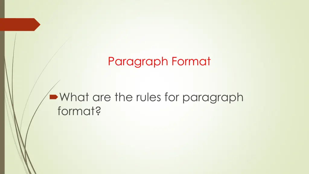 paragraph format