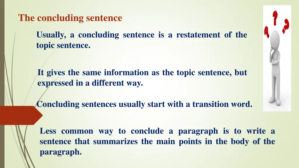 the concluding sentence