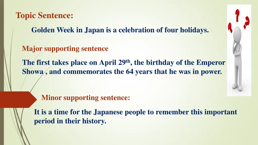 topic sentence