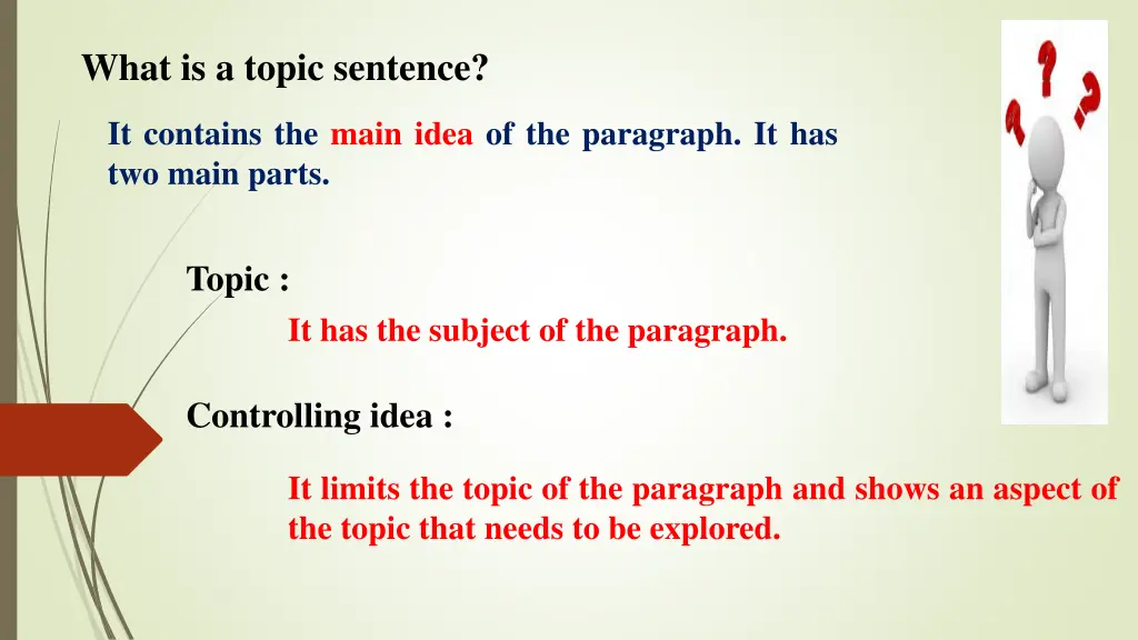 what is a topic sentence