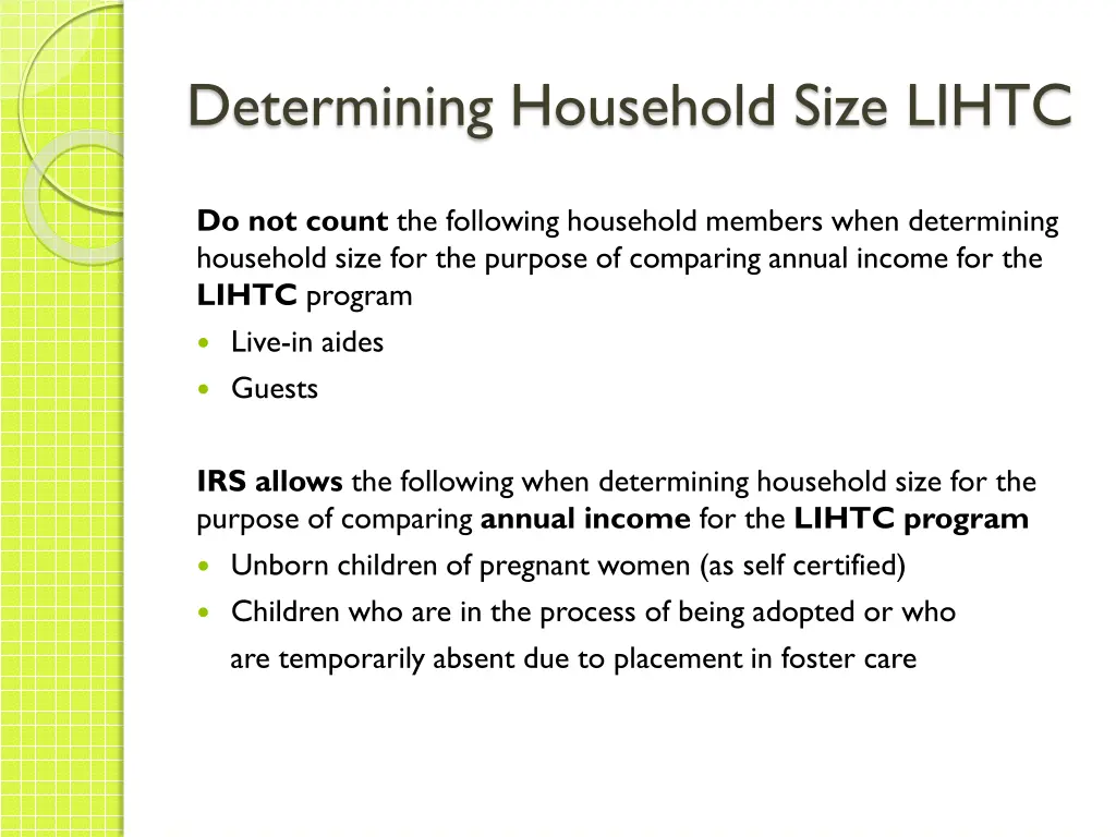 determining household size lihtc