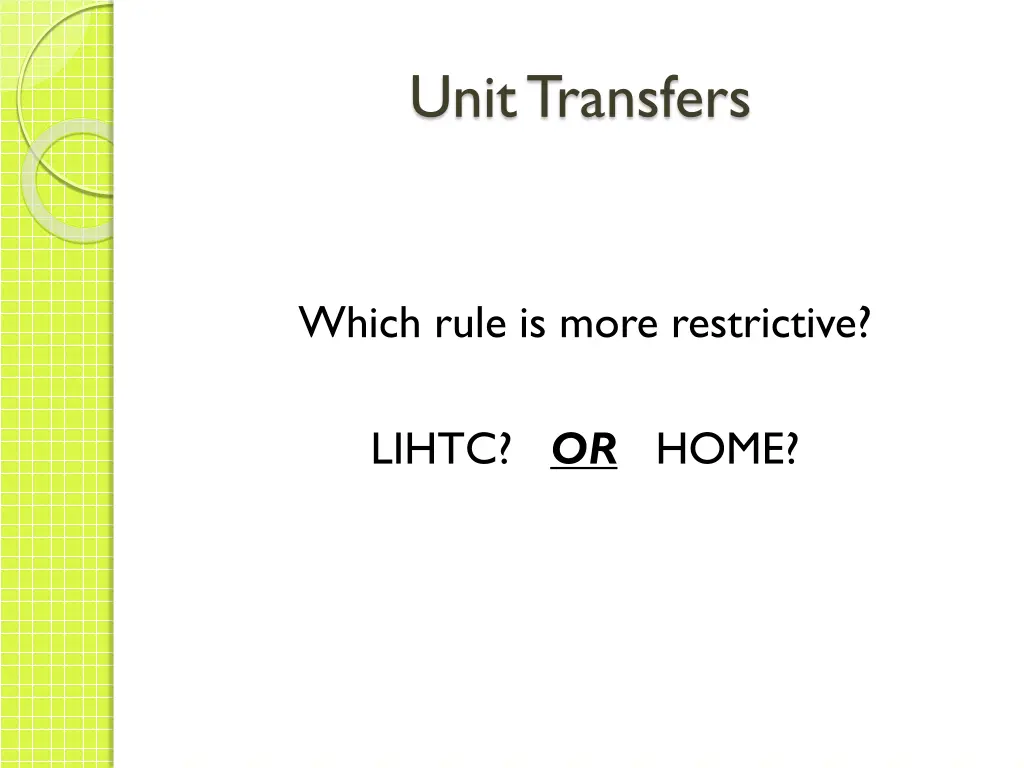 unit transfers