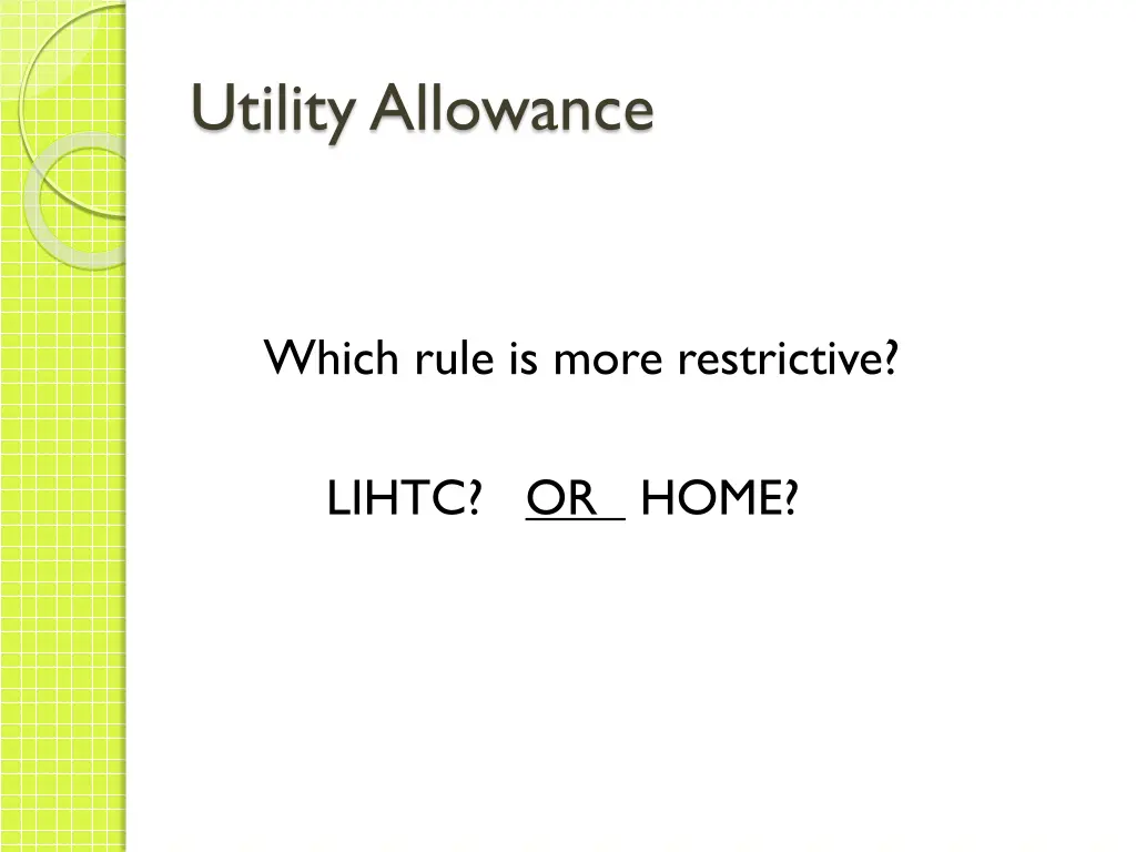 utility allowance 1